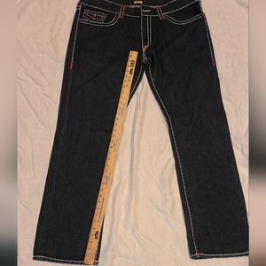 True Religion RICKY Mens Relaxed Straight Leg Jeans 42